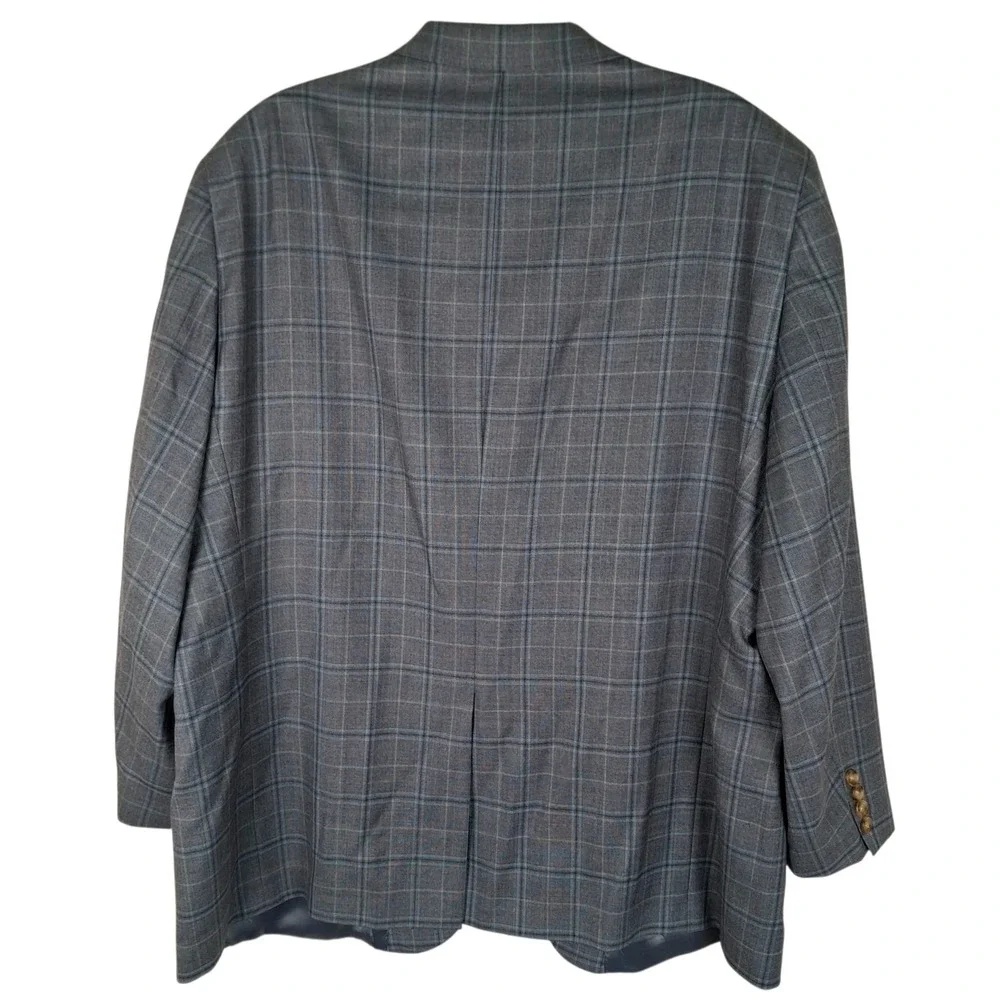 Lauren Ralph Lauren Suit Jacket Men's 46L Plaid Silk‎ Wool Sport Coat New